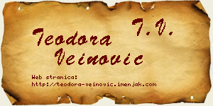 Teodora Veinović vizit kartica